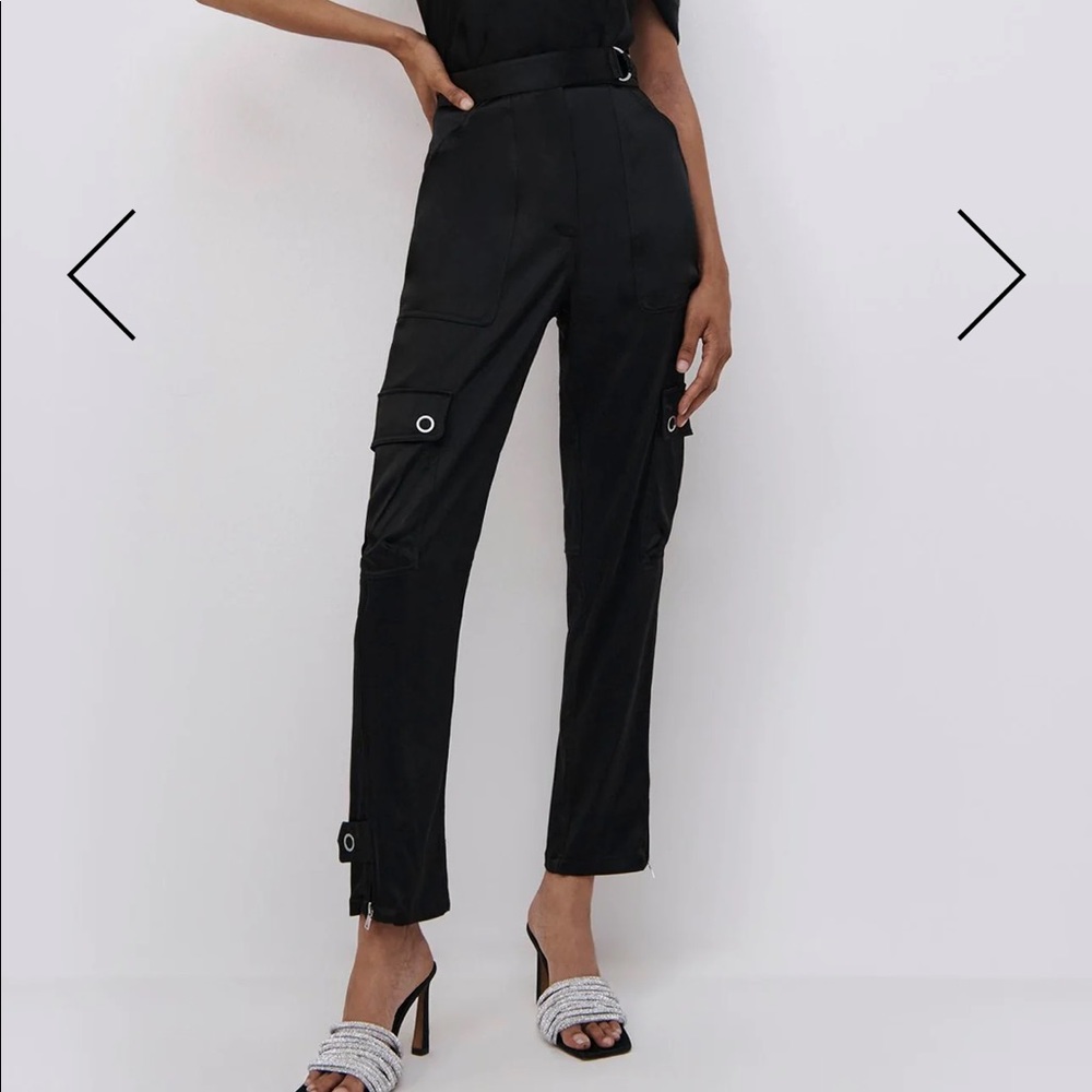 Jonathan Simkhai Cargo Utility Satin Pants Size 0